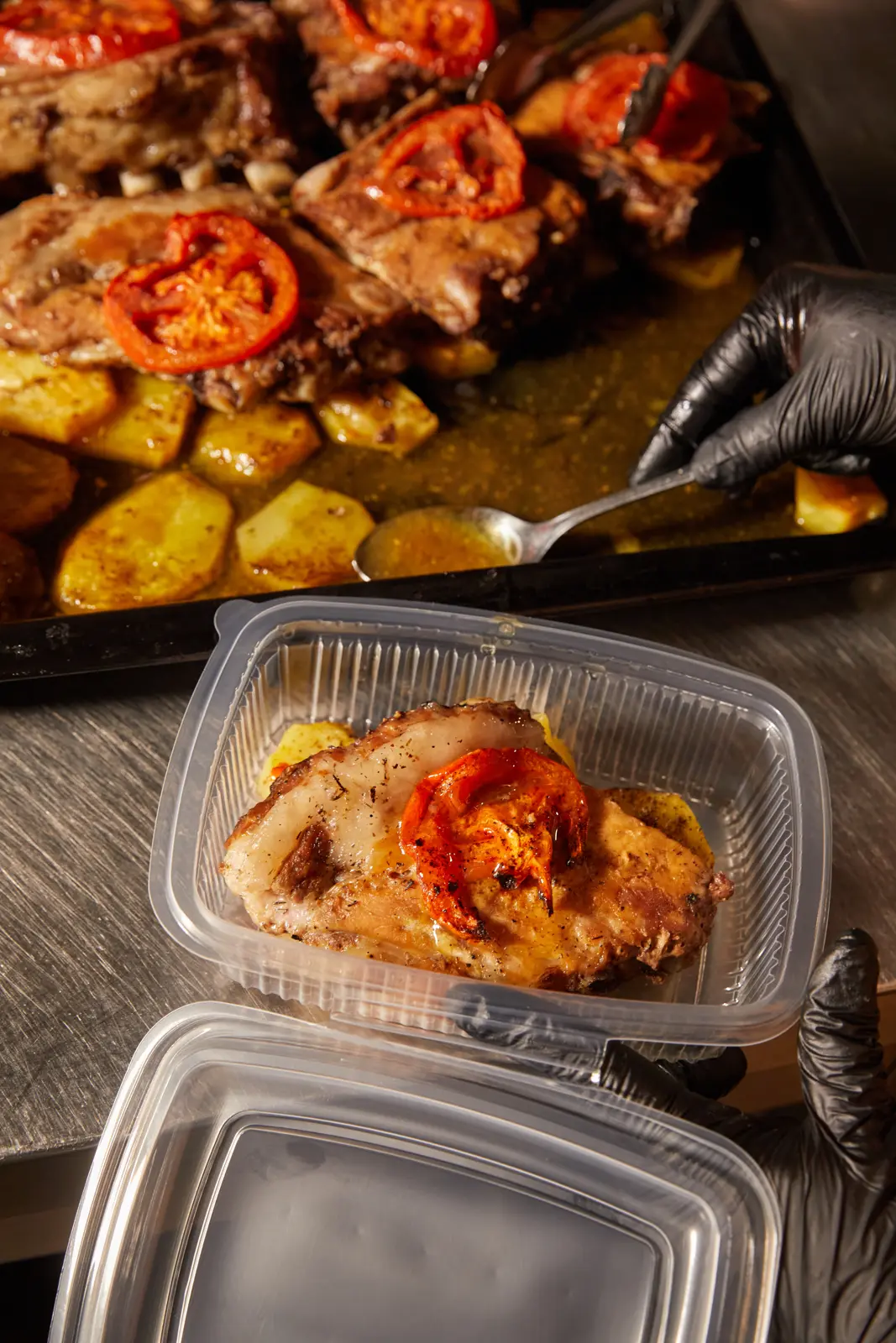 Comida casera envasada para llevar